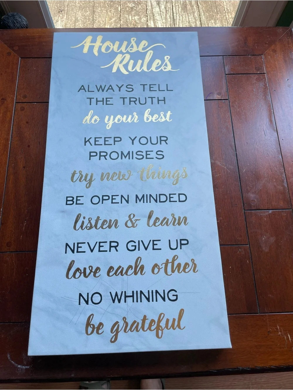House Rules Wall Art Sign -